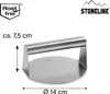 STONELINE® Burger Smasher Hamburgerpresse 14 cm | Edelstahl Produktbild-Vorschau 4