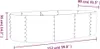A diagram of a raised garden bed with dimensions indicated. Anteprima dell’immagine prodotto