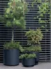 Blumentopf Blumenkübel mit Einsatz Übertopf Anthrazit Produktbild-Vorschau 16