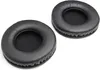 Two black ear pads for headphones are shown on a white background. Produktbild-Vorschau