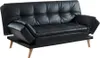Schlafsofa Klappsofa 3-Sitzer - Kunstleder - Schwarz - Produktbild-Vorschau 6