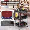 COSTWAY Carrello da officina a 3 livelli, carrello multiuso Anteprima dell’immagine prodotto 4