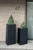 VIVANNO Pflanzkübel Fiberglas BLOCK Säule, Anthrazit matt - Produktbild-Vorschau 6