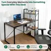 xDays Schreibtisch 120x60 cm mit Regal – Computertisch im Produktbild-Vorschau 10