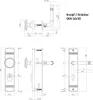 Eleganter Sicherheitsbeschlag Messing Optik Zylinderschutz Produktbild-Vorschau 3