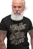 Biker Shirt Live to Ride T-Shirt Rocker Bike Motorrad High Produktbild-Vorschau 1