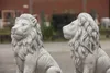 Steinfiguren Horn Löwen aus Steinguss, 2er Set, Frost- & Produktbild-Vorschau 2