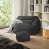 HOME DELUXE - Sitzsack COZY mit Hocker - Stoff: Samt Cord, Produktbild-Vorschau 2