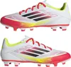 A pair of Adidas F50 Club FG/MG soccer cleats shown from a side view, with one shoe slightly above the other. Produktbild-Vorschau