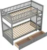 OKWISH Lit Superposé Enfant 90×200 cm avec 2 Tiroirs de Voir les images du produit 9