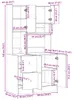 vidaXL Kuchyňská skříňka bílá 95x50x180 cm materiál na bázi Náhled obrázku produktu 8