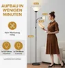 MONZANA® Piantana Lampada da Terra 175cm 2 Luci E27 E14 Anteprima dell’immagine prodotto 6