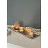 Taca dekoracyjna metalowa 44x13 cm srebrna Taca na świece Podgląd zdjęcia produktu 10