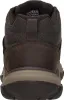 The back view of a brown and black Skechers men's lace-up boot. Voir les images du produit