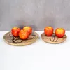 2er Set Teller Holz Ø22-30cm Mango Natur Braun Muster Produktbild-Vorschau 6