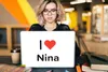 MuchoWow® Laptop Aufkleber Sticker Cover Ich liebe - Nina - Produktbild-Vorschau 5