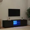 vidaXL TV-Schrank mit LED-Leuchten Schwarz 140x40x36 cm Produktbild-Vorschau 2