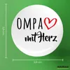 Huuraa Button OMPA mit Herz 59mm rund mit Sicherheitsnadel Produktbild-Vorschau 3