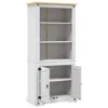 Buffetschrank Mexiko-Stil Kiefernholz Weiß 80x40x170 cm , Produktbild-Vorschau 9