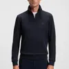 Hugo Boss Pullover Stehkragen dunkelblau einfarbig Produktbild-Vorschau 7