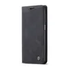 A dark gray flip case for a smartphone, shown from the side. Produktbild-Vorschau