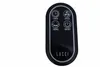 A black remote control with white icons and text, set against a white background. Produktbild-Vorschau