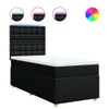 Boxspringbett mit Matratze Schwarz 90x200 cm Stoff Produktbild-Vorschau 1