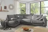 KAWOLA Sofa MADELINE Ecksofa Cord grau Recamiere links Produktbild-Vorschau 2