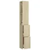 A tall, narrow cabinet with two doors and open shelves, shown against a white background. Podgląd zdjęcia produktu