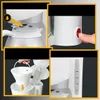 Collage of close-up shots showing different parts and functions of a coffee maker. Anteprima dell’immagine prodotto