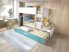 Etagenbett mit Kasten und - 3 x 90 x 190 cm - Weiß, natur Produktbild-Vorschau 4