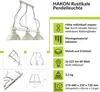 Lampada a sospensione vintage "Hakon" in metallo legno Anteprima dell’immagine prodotto 2