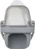 A close-up, front-facing view of a grey and clear plastic light fixture. Produktbild-Vorschau
