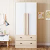 Flieks Armoire penderie avec 2 tiroirs et 2 portes, armoire Voir les images du produit 3