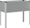 vidaXL Plantenbak, grijs, 100x45x90 cm, staal Productafbeelding-voorbeeld 1