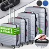 MONZANA® Set di Valigie 4pz ABS Rigide Trolley Bagaglio Anteprima dell’immagine prodotto 10