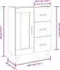 vidaXL Příborník vysoký lesk bílý 69,5x34x90 cm Dřevěný Náhled obrázku produktu 8