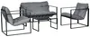 Sweiko Gartenmöbel-Set, 1 Glastisch, 2 Sessel. 1 Sofa, Produktbild-Vorschau 3