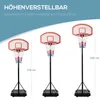 HOMCOM Basketballkorb Outdoor 175-215 cm 5 Stufige Produktbild-Vorschau 4