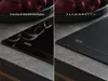 A split image showing two different types of AEG induction cooktops side-by-side, with text labels indicating their features. Anteprima dell’immagine prodotto