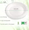 Love Nature Ökologisch Einweg Teller Set Rund 22,5 cm 50 Produktbild-Vorschau 2