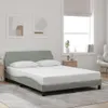 vidaXL Rám postele "Dover" světle šedý 140x200 cm sametový Náhled obrázku produktu 2