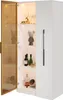 Merax glazen vitrine met LED-verlichting, twee deuren, Productafbeelding-voorbeeld 7