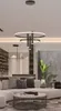 Lampa wisząca czarna nowoczesna dwa Ringi Amanda LED 3W + Podgląd zdjęcia produktu 3