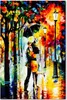 Obraz na plátne zamilovaný pár pod dáždnikom 80x120 cm Náhľad obrázku produktu 3