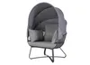 Egg Chair Loungesessel mit faltbarem Dach Anthrazit Produktbild-Vorschau 15