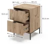 Nočný stolík Vicco Eliza Dub Viking/čierna 40 x 55.4 cm s 2 Náhľad obrázku produktu 2