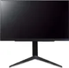 A black computer monitor on a black stand with a black base, set against a white background. Produktbild-Vorschau