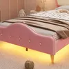 Łóżko dziecięce z tapicerką, oświetleniem LED, metalowymi Podgląd zdjęcia produktu 10