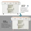 Carrello da cucina con piano di lavoro pieghevole, isola da Anteprima dell’immagine prodotto 7